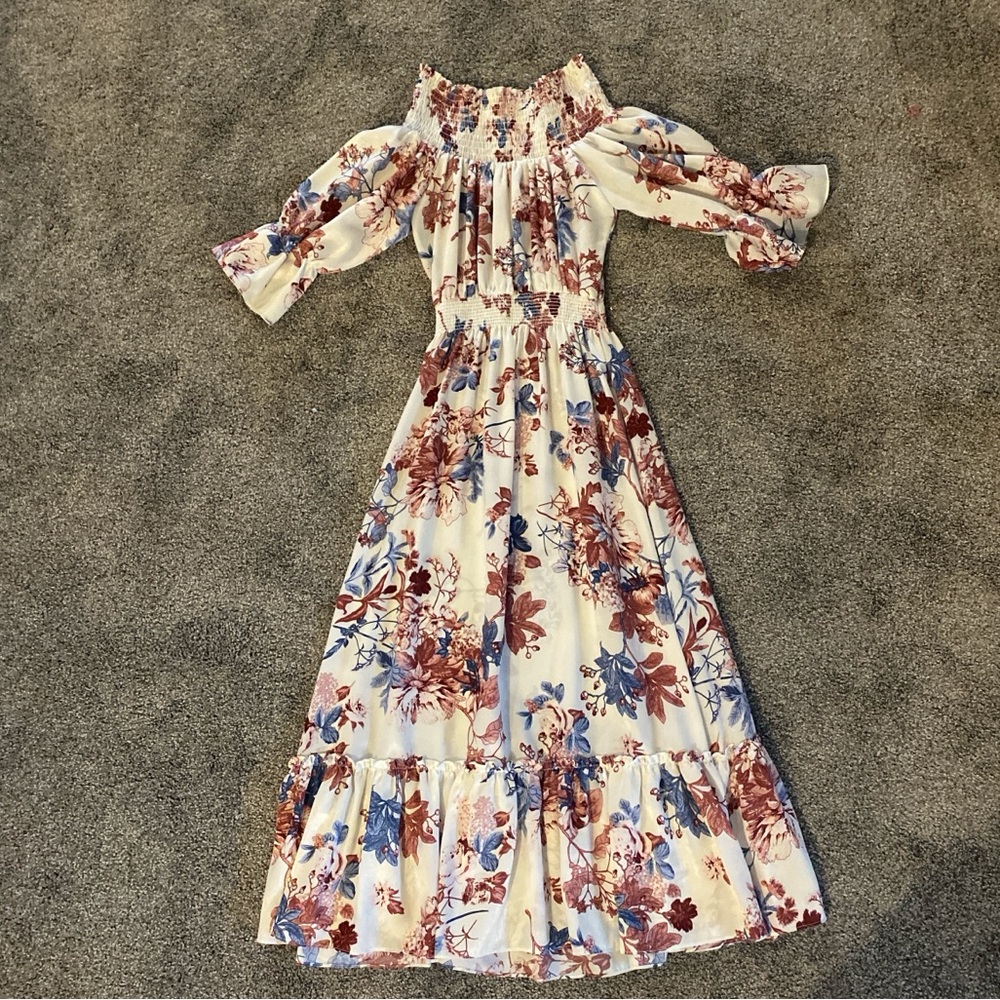 Misa Floral Off-Shoulder Maxi Dress
